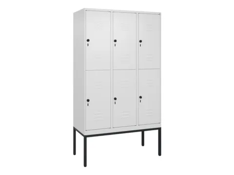 dubbeldekse locker,HxBxD 2120x1200x500mm,3x2vak.,vak B 400mm