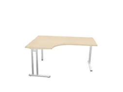 bureau in vrije vorm,HxBxD 740x1600x1200mm,vrije vorm,NE-esdoorn