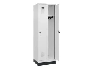 locker,HxBxD 1950x600x500mm,2vak,vak B 300mm,draaigrendel,sokkel - 2