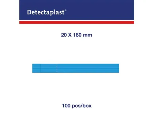 Detectaplast 8048 Pleister waterafstotend blauw 180x20mm 100 Stuks