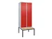 locker voor scheiding van kleding,HxBxD 2120x800x815mm,2vak