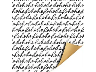 Geschenkpapier Kerst 70cmx2m assorti zwart/wit/goud - 6