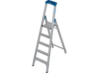 industriële ladder,eenzijdig,5treden m. R13-laag,treden met profiel - 1