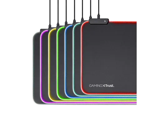 GXT 764 Glide-Flex XXL Muismat met RGB-verlichting 93x30cm zwart