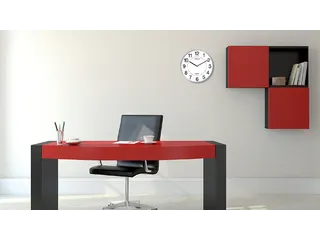 Wandklok Unilux Aria Ø30,5cm zilvergrijs/wit cijferaanduiding - 3
