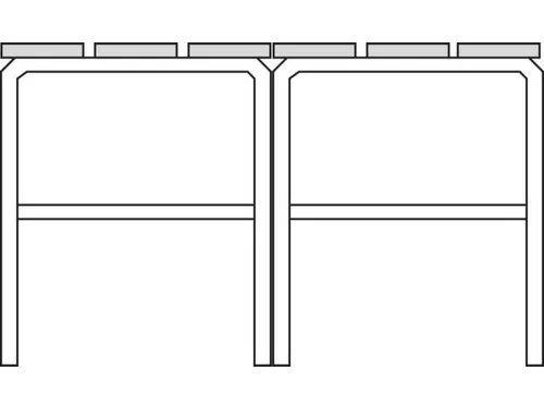 omkleedbank,LxD 1015x700mm,houten lijst,frame poedercoat.,RAL7016