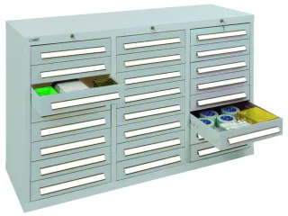 ladekast HxBxD 900x1490x500mm 24laden vergrendeling RAL7035 - 2
