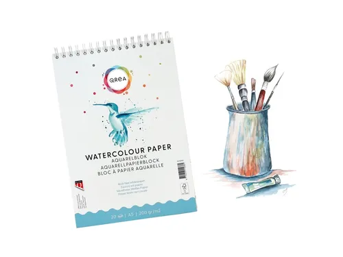 Aquarelblok Qrea A5 20 vel 200gr spiraal