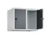opzetkast,v. locker,2vak.,vak B 300mm,HxBxD 500x600x500mm,vleugeldeur