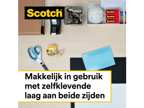Plakband Scotch 665 12mmx22.8m dubbelzijdig