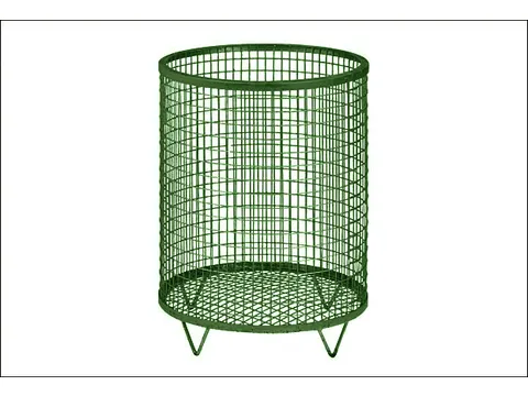 Afvalbak Van Draadgaas 63 Liter Vloeropstelling Verzinkt Groen