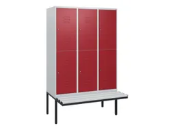Dubbeldekse dekenkist,HxBxD 1950x1200x815mm,3x2vak.,vak B 400mm
