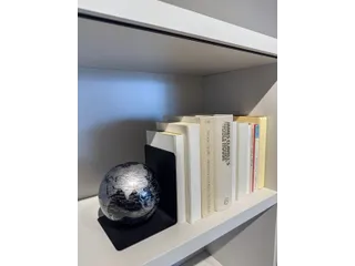 Boekensteun TROIKA met magnetische Wereldbol 13cm 2 stuks Zwart - 2