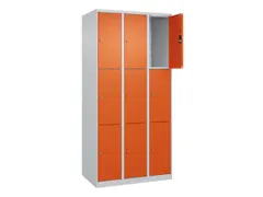 lockerkast,HxBxD 1850x900x500mm,3x3vakken,vak B 300mm,cil.-slot