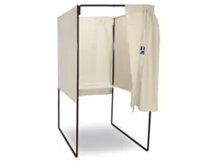 stemhokje,basismodule,BxD 1000x1300mm,gordijnen,schrijfplank