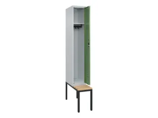locker met bank,HxBxD 2120x300x815mm,1vak,vak B 300mm,cil.-slot - 2