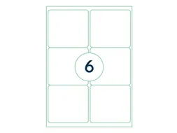 Etiketten Zelfklevend Wit 6 op A4 99.1x93.1mm 1000 Vel