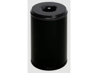 prullenmand zelfblussend 50 liter HxØ 520x375mm kop zwart - 1