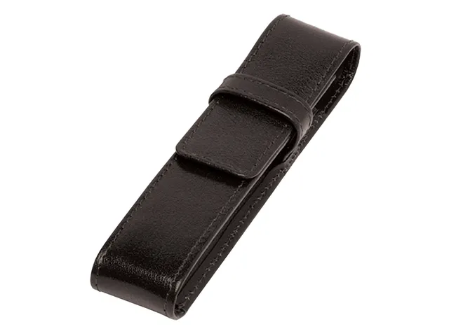 Pennenetui Buffelleer 1dlg Zwart