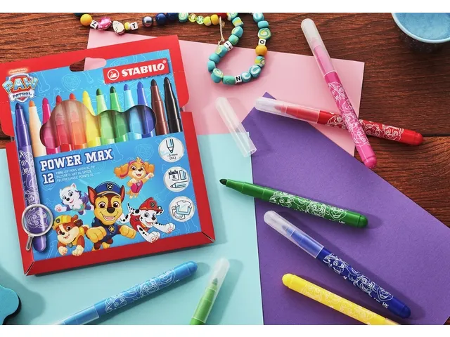 Viltstift STABILO power max PAW Patrol 12 stuks