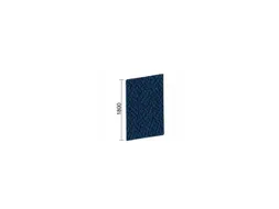 geluidabsorberende scheidingswand,HxBxD 1800x1000x41mm,wand stof,blauw