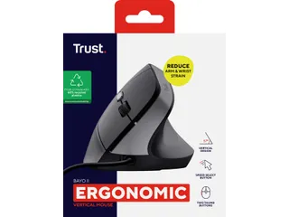 Trust BAYO II Ergonomische muis bedraad Zwart 25144 - 4