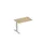 aanbouwtafel,i.h.v.,v. C-voet,HxBxD 730x1000x600mm,blad eiken