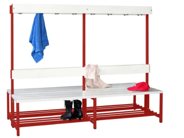 banc double,HxLxP 1600x2000x770mm,piètement RAL3000