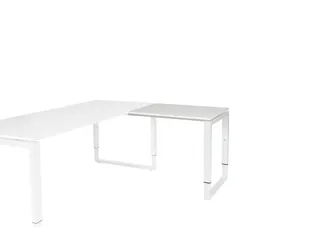 Domino Plus Aanbouw Hoogte Verstelbaar 800x600mm Wit 25mm Wit O-Poot - 1