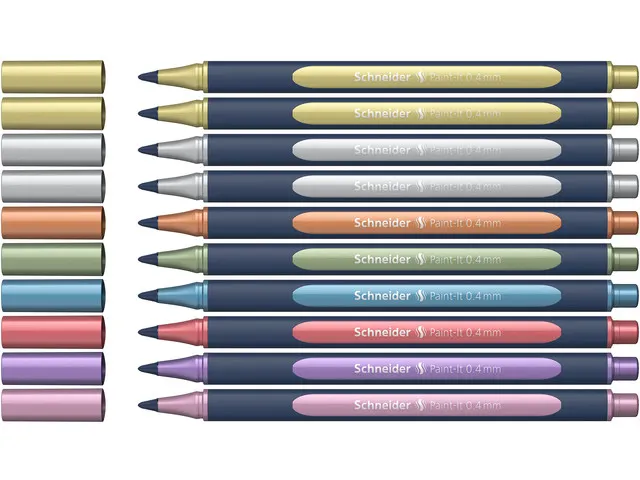 Metallic rollerball Schneider Paint-it 050 0.4mm 100 stuks SIS display