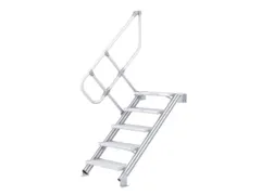 industrietrap bordes H 1 93m 9treden trede B 600mm 45° aluminium