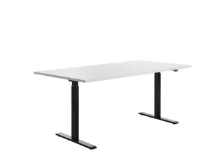 Elektrisch ihv bureau,HxBxD 700-1200x1800x800mm,blad wit,T-voet zwart - 2