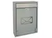 Brievenbus Milaan Zilver staal glazen front incl. 2 sleutels 36x26x8cm