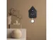 Wandklok NeXtime Twitter 21,5x41,5 cm zwart