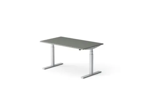 Elektrisch ihv bureau,HxBxD 650-1310x1400x800mm,blad donkergrijs