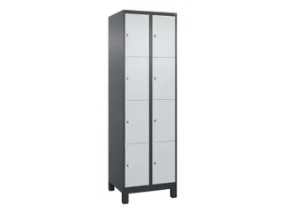 lockerkast,HxBxD 1950x600x500mm,2x4vakken,vak B 300mm,cil.-slot,voeten - 1