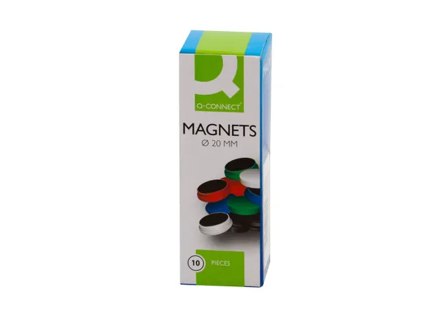 Q-connect magneten 20mm blauw 10 stuks