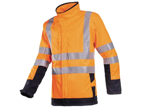 Veste softshell Sioen 9633 Playford Orange fluo/Bleu marine Taille M