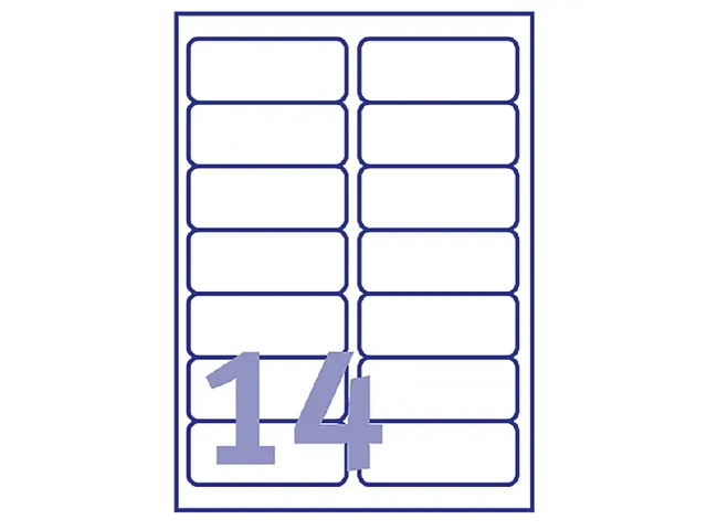 Etiket Avery J8163-10 99.1x38.1mm Inkjet Wit 140 Stuks