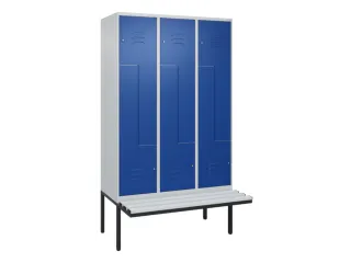 Z-garderobekast,HxBxD 2120x1200x815mm,6vak,vak B 400mm,cil.-slot - 1
