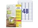Etiket Avery L4778REV 45.7x21.2mm wit 960stuks