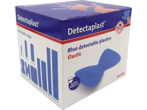 Detectaplast 8245 vlinder textielpleister elastisch blauw 50 stuks