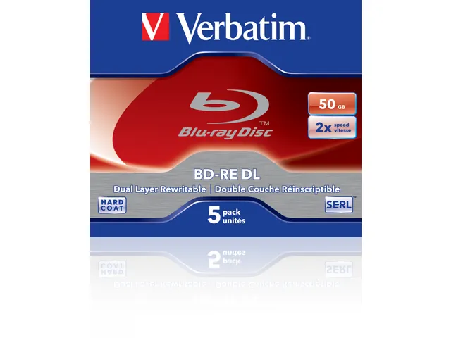 Blue Ray BD-RE DL 50GB RW 2x 5 Stuks