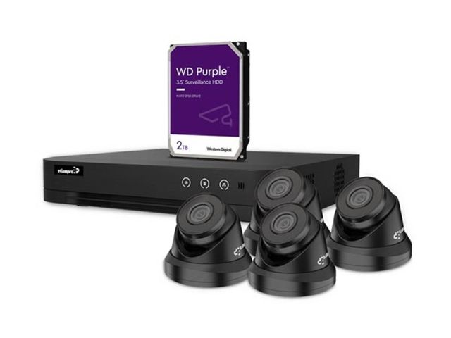 Etiampro Kit VidÉosurveillance Ip - Enregistreur Nvr 4 Canaux - 4 X CamÉra D