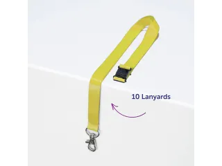 Lanyard Avery rPET geel 440x15mm met karabijnhaak 10 stuks - 4