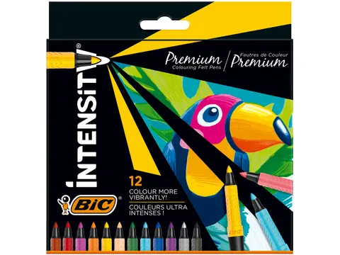 Kleurstiften Bic Intensity Premium assorti etui à 12 stuks