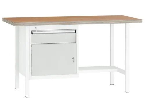 werkbank,HxBxD 840x1500x700mm,onderstel RAL5010,fronten RAL5010