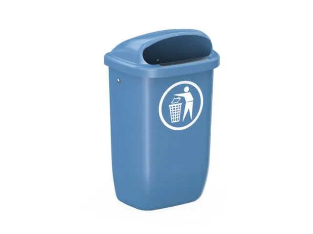 kunststof afvalbak,v. buiten,50l,HxBxD 740x430x340mm