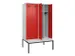 locker met bank,voor scheiding van kleding,HxBxD 2120x1200x815mm,4vak