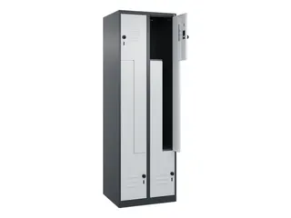 Z-garderobekast,HxBxD 1850x600x500mm,vak B 150/300mm,draaigrendel - 2